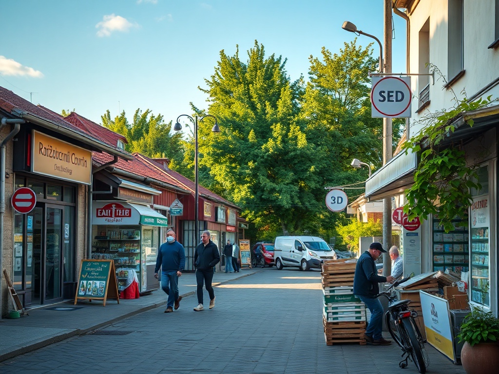 Mapa Boguszowa-Gorc z zaznaczonymi inwestycjami Funduszy Europejskich