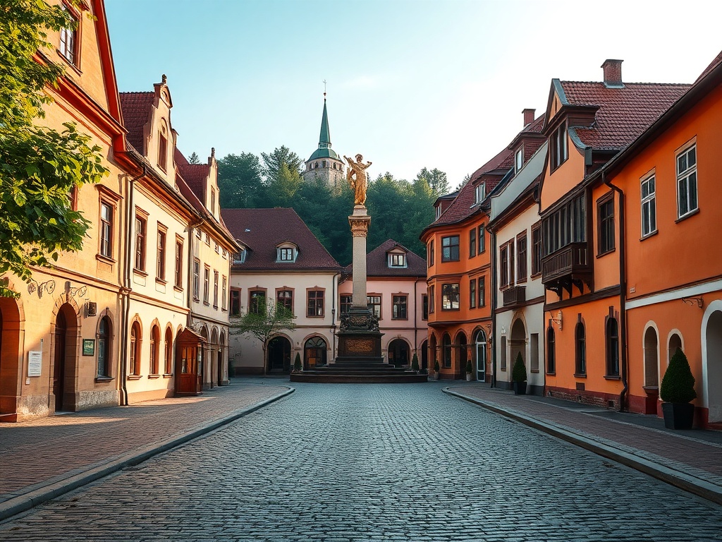 Malowniczy krajobraz Boguszowa-Gorc z górami w tle